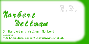 norbert wellman business card